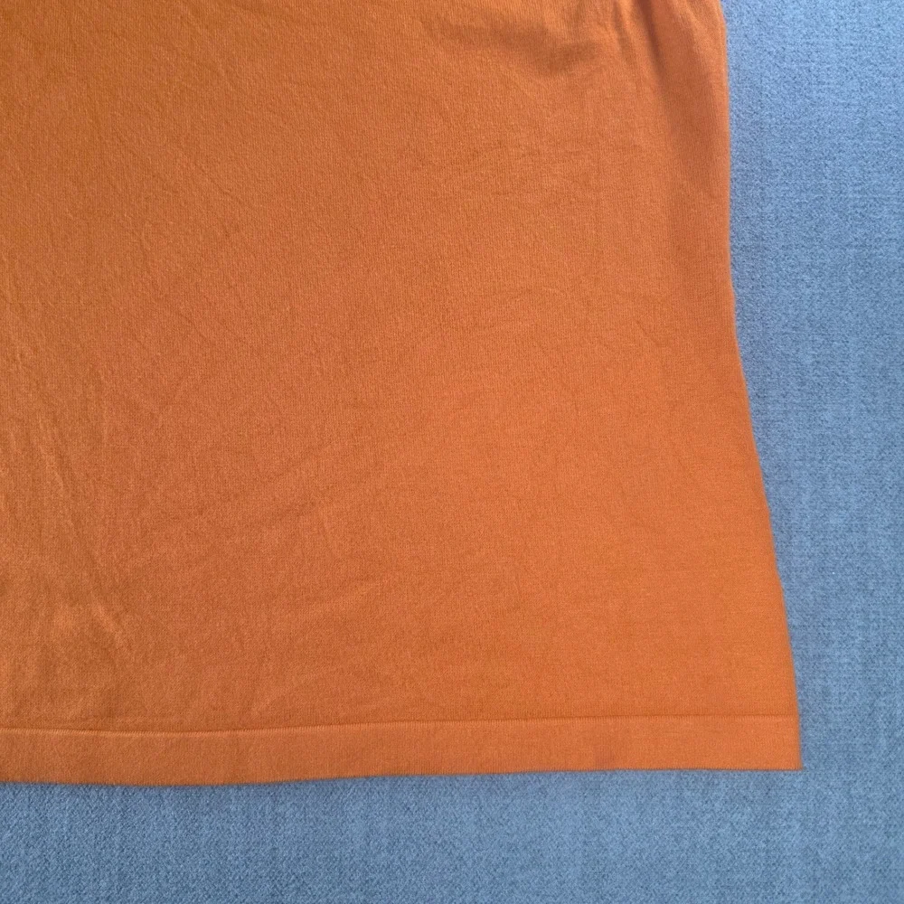 Terry‎ Lewis Knit Tank Top Women 3X Orange Rayon Blend Sleeveless Scoop Neck